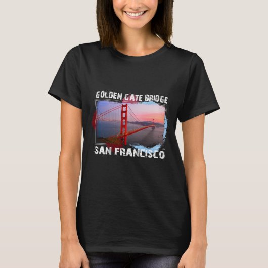 T-shirt Le Golden Gate Bridge de San Francisco (Devant)