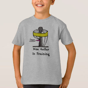 T-shirt Le golfeur de disque dans la formation badine la