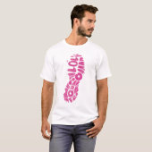 T-shirt Le gorille rose frappent du pied (Devant entier)