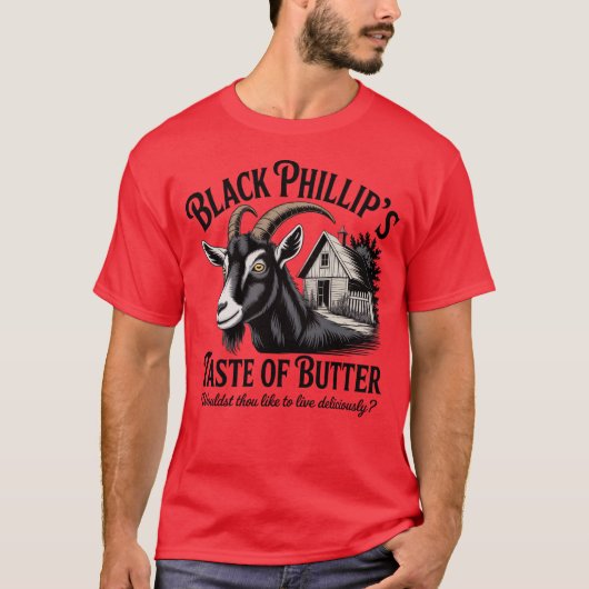 T-shirt Le goût de beurre de Black Phillip (Devant)