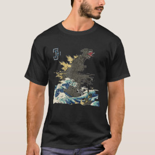 T-shirt Le grand monstre au large de la vague Kanagawa #Te