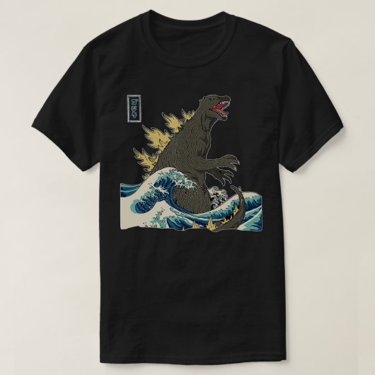 T-shirt LE GRAND MONSTRE DE KANAGAWA #TeamGodzilla Wave (Design devant)