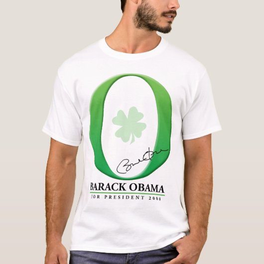 T-shirt Le grand vert O - Barack Obama pour le président (Devant)