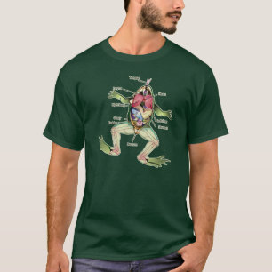 T-shirt Le graphique anatomique de la grenouille