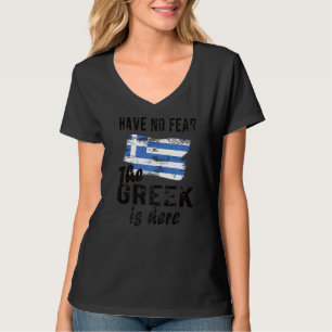 T-shirt Le Grec fier est ici La Grèce Drapeau Racines Grec