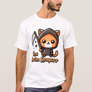 T-shirt Le Grim Reapurr ! Cume Grim Reaper Chat Pun