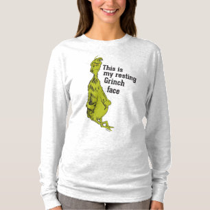T-shirt Le Grinch Drôle de visage de Grinch au repos