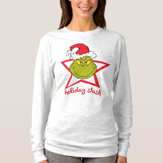 T-shirt Le Grinch | Étiquette de vacances (Devant)