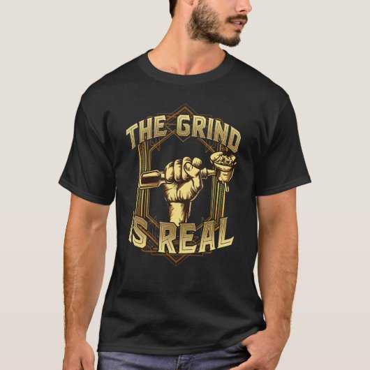 T-shirt Le Grind Est Un Véritable Café Espresso Café Bar (Devant)