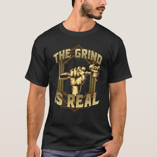 T-shirt Le Grind Est Un Véritable Café Espresso Café Bar (Devant)