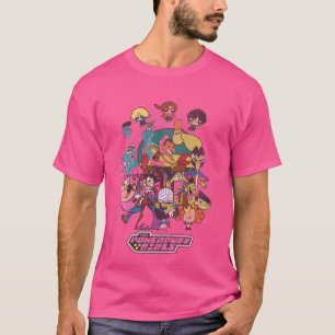 T-shirt Le Groupe de Méchants Colorés de Powerpuff Mignon