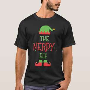 T-shirt Le groupe de Noël familial assorti de l'elfe ringa