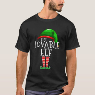 T-shirt Le groupe Elf Lovable Matching Family Christmas Gi