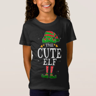 T-Shirt Le groupe Elf mignon jumelant famille Fille de Noë