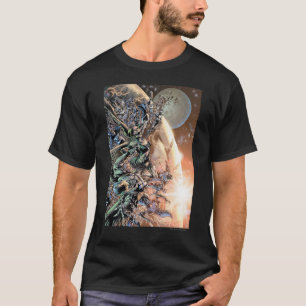 T-shirt Le groupe et la lune de nuit les plus noirs