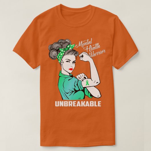 T-shirt Le guerrier de la santé mentale indestructible - M (Design devant)