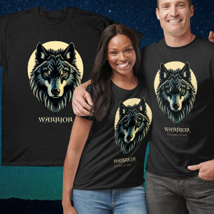 T-shirt Le guerrier du visage de loup beige peur nuage l'e