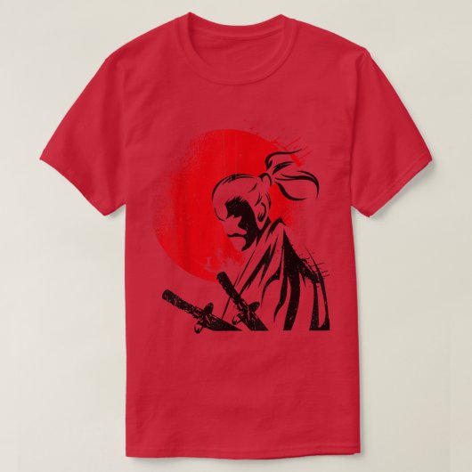 T-shirt Le guerrier fantôme Samurai Anime Manga Bushido (4 (Design devant)