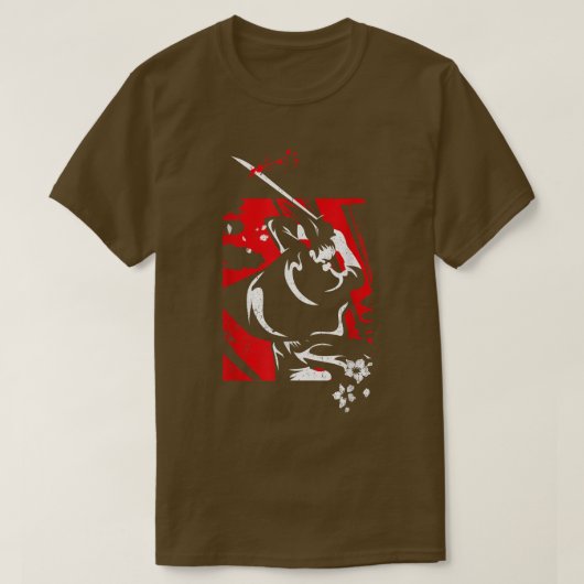 T-shirt Le guerrier fantôme Samurai Anime Manga Bushido (7 (Design devant)