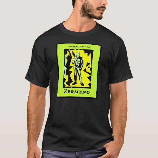 T-shirt "Le guerrier graphique" un conçu par Zermeno (Devant)