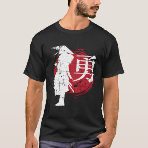T-shirt Le guerrier japonais rétro Samurai Japon Écrire un
