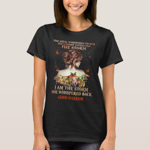 T-shirt Le guerrier papillon ADHD i am the storm
