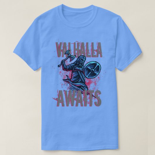 T-shirt Le guerrier viking Valhalla attend (Design devant)
