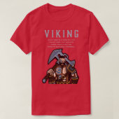 T-shirt Le guerrier viking Valhalla m'attend là où le cour (Design devant)