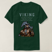T-shirt Le guerrier viking Valhalla m'attend là où le cour (Design devant)