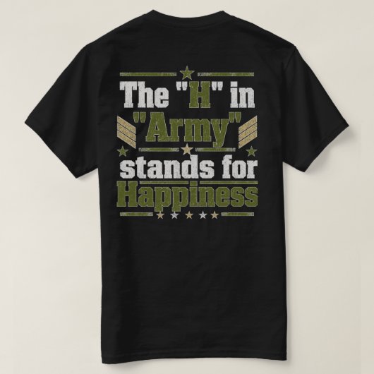 T-shirt Le H dans l'armée (Design dos)