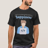 T-shirt Le "h" dans Programmation Signifie Bonheur (Devant)