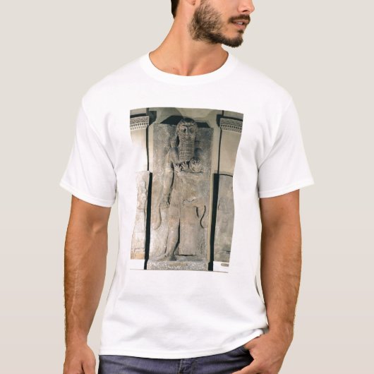 T-shirt Le héros Gilgamesh tenant un lion (Devant)