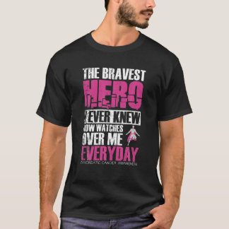 T-shirt Le Héros Le Plus Brave Que J'Ai Même Connu Le Canc