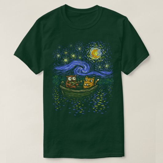 T-shirt Le hibou et le chat chou (Design devant)