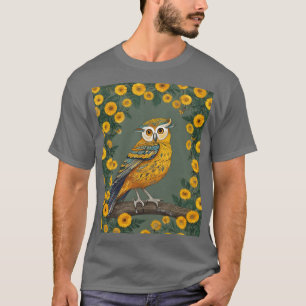 T-shirt le hibou parmi les tournesols