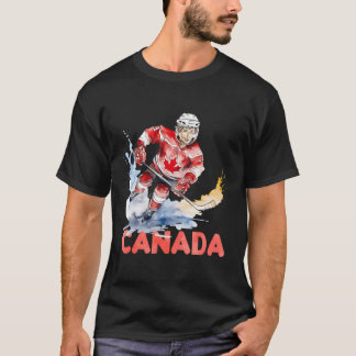 T-shirt Le hockey canadien est une chemise Feuille d'érabl