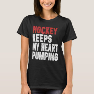 T-shirt Le hockey garde mon coeur pompage Joueur entraîneu