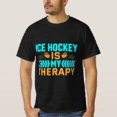 T-shirt Le hockey sur glace est ma thérapie (Devant)