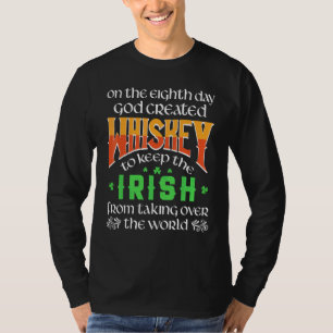 T-shirt Le Huitième Jour Dieu a créé Whiskey St Patrick's