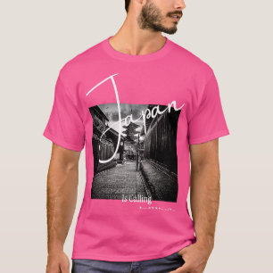 T-shirt Le Japon appelle et je dois aller noir & blanc pho