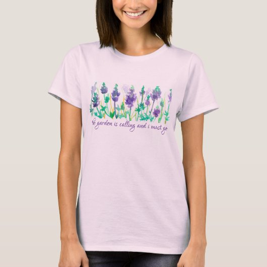 T-shirt Le Jardin Appelle Et Je Dois Aller Fleurs Lupines (Devant)