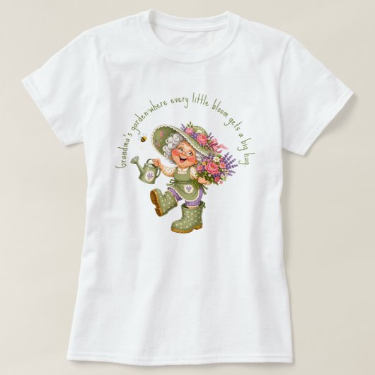 T-shirt Le jardin de grand-mère (Design devant)