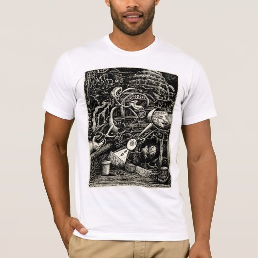 T-shirt Le jardin de la folie par Brian Benson (Devant)