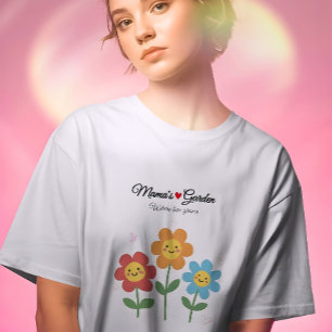 T-shirt Le Jardin de Maman où l'Amour Grandit Typographi