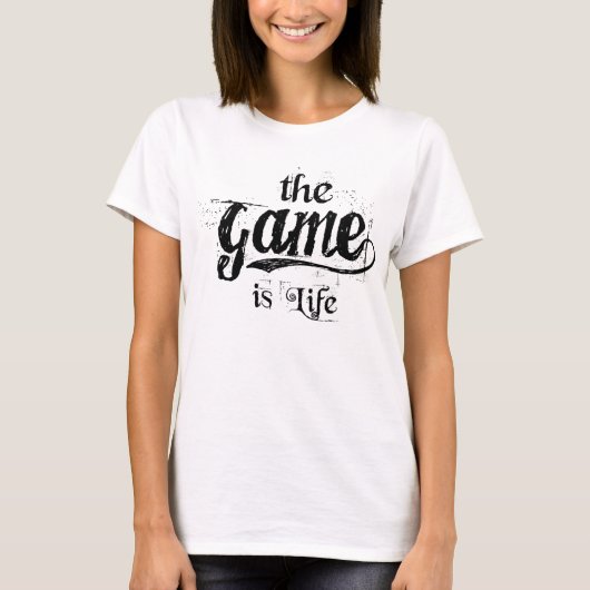 T-shirt le jeu est des femmes de la vie (blanche) - (Devant)