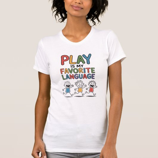 T-shirt Le jeu est ma langue préférée (Devant)