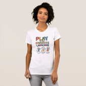 T-shirt Le jeu est ma langue préférée (Devant entier)