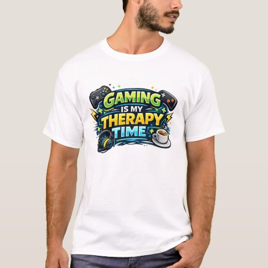 T-shirt Le Jeu Est Mon Moment De Thérapie (Devant)