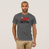 T-shirt Le jeu est rouge mental/blanc sur l'asphalte (Devant entier)