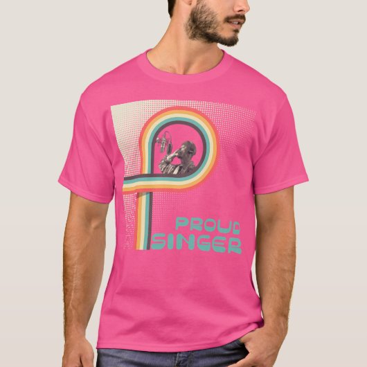 T-shirt Le Jeune Chanteur Rnb Chante Devant Le Microphone (Devant)